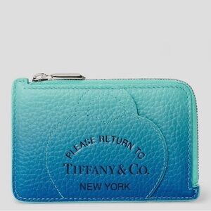 NEW TIFFANY & Co Women's Zipped Cardigan, Case Card Holder- Tiffany Blue